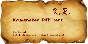 Krumenaker Róbert névjegykártya