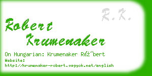 robert krumenaker business card